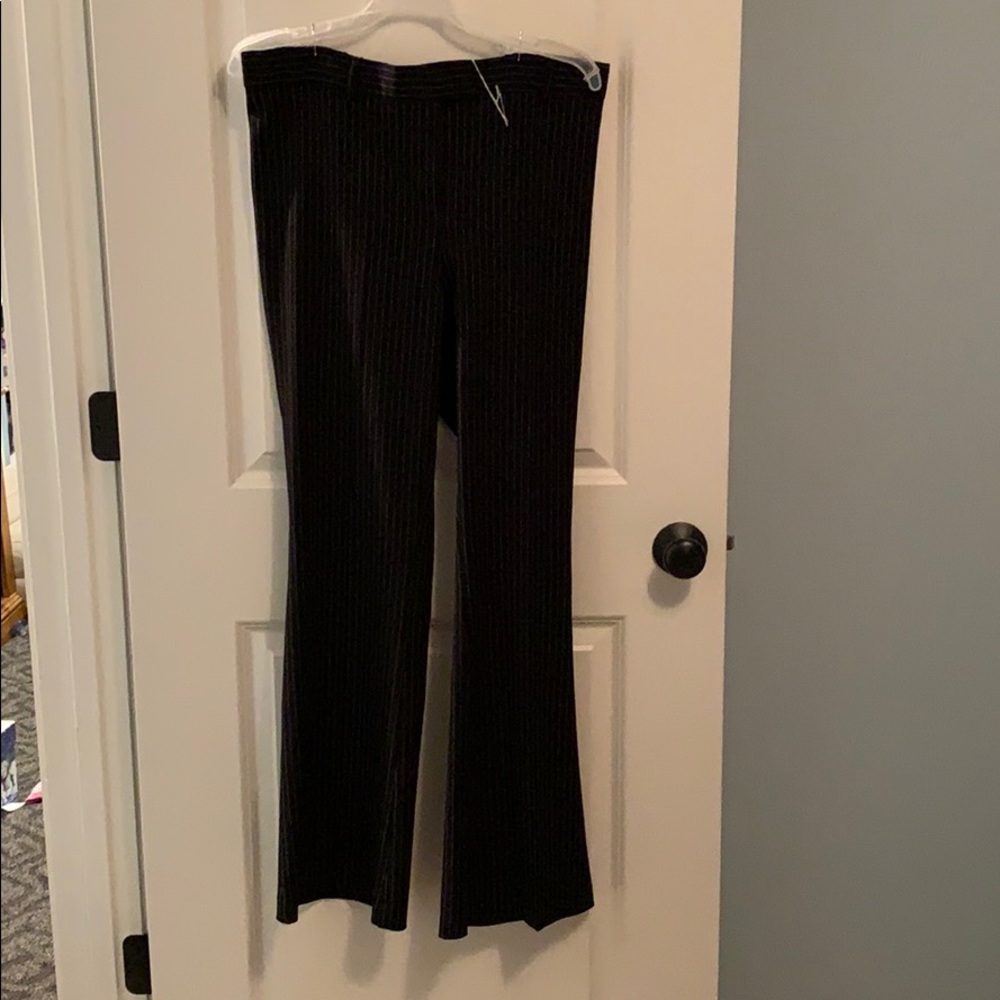 Black and white pinstripe maternity pants Medium
